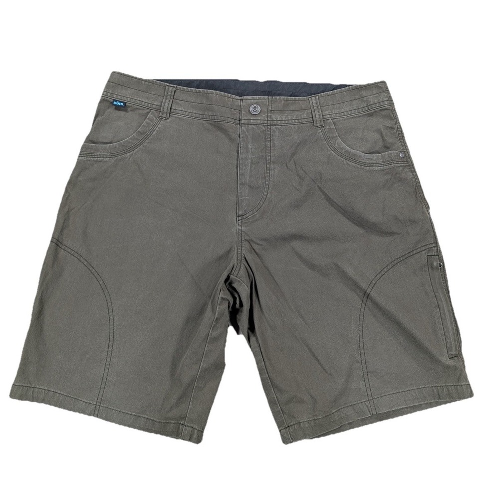 Kuhl Shorts Mens 38 Brown Born In The Mountains Cotton Hiking Utility Outdoor